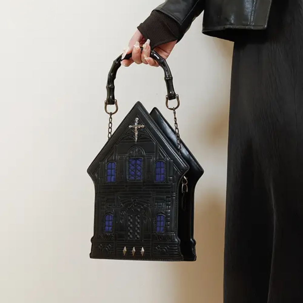 Black Gothic House Purse - Picture 3 of 5